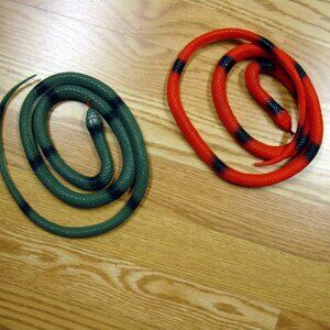2 New Rubber Snakes
